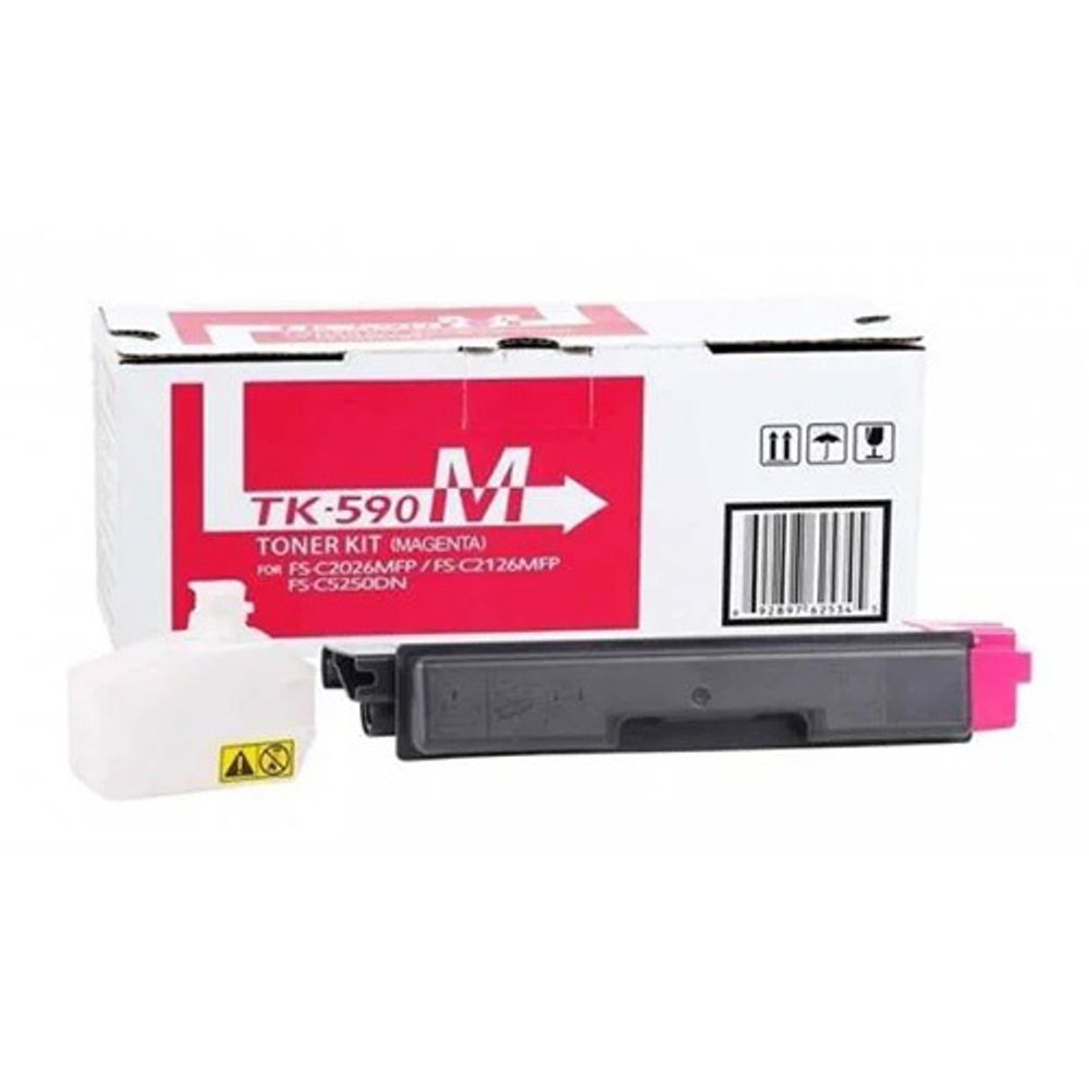 Тонер-картридж Kyocera TK-590M Magenta для FS-C2026/C2526/C5250/P6026C/P6526 (1T02KVBNL0)