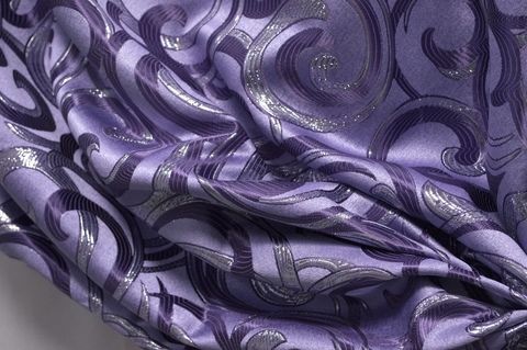 Портьера жаккард с люриксом фиолетовая 150см