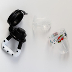 5289548 Ниблер для прикорма, с силиконовой сеточкой "Rock baby", цвет черный+белый