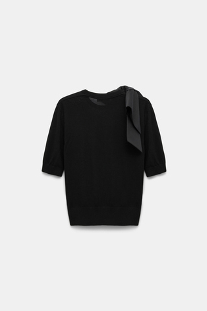 Dorothee Schumacher Джемпер из шерсти мериноса со сьемным атласным бантом