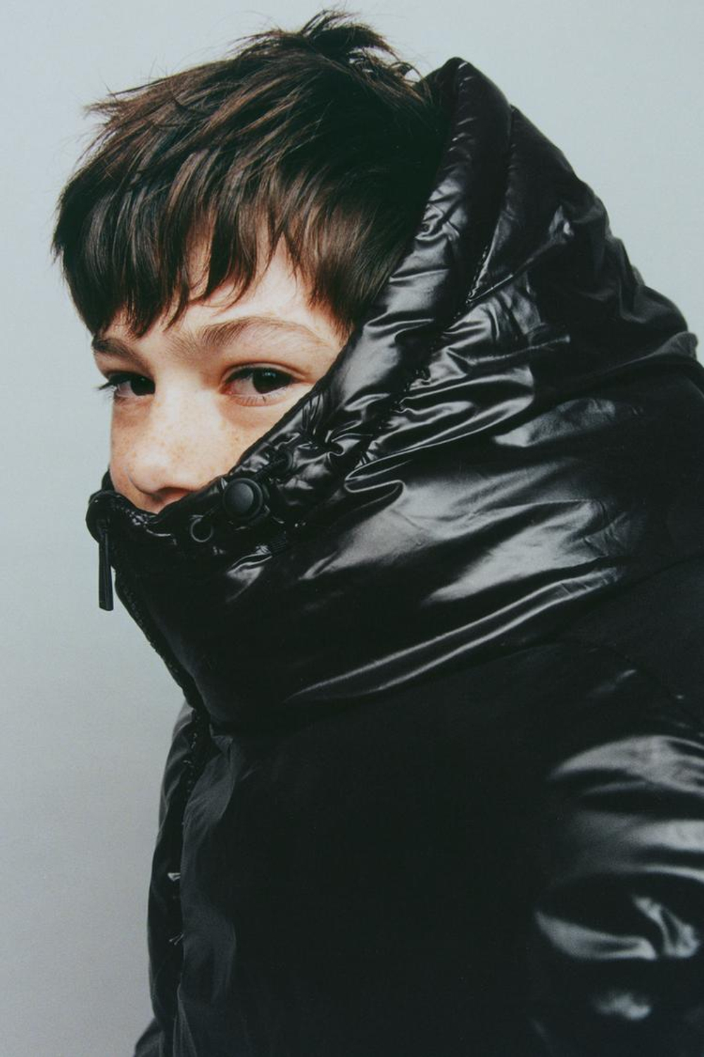 ZARA КУРТКА С КАПЮШОНОМ WATER REPELLENT, ЧЕРНЫЙ