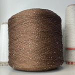 LINETTE PAILLETES - 80% лен, 20% п/а, микропайетки 2мм, ; 450м\100гр; цвет: коричневый тауп, пайетки серебро