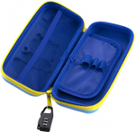 Пенал EVA Alingar, 1 отделение, откидная планка, карман сетка, объёмный рисунок, кодовый замок, 100 х 220 мм, "Cyclone Panda", голубой (панда)