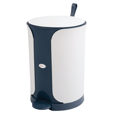 Ведро для мусора с педалью "Sтилъ" 7л, с ручкой для переноса, цвет синий