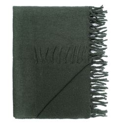 Плед мохеровый хвойно-зеленого цвета из коллекции Essential, 130х180 см