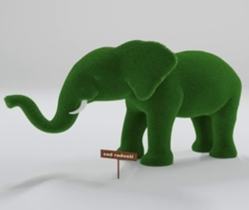 Фигура с искусственным озеленением “Слон” 1,7 м