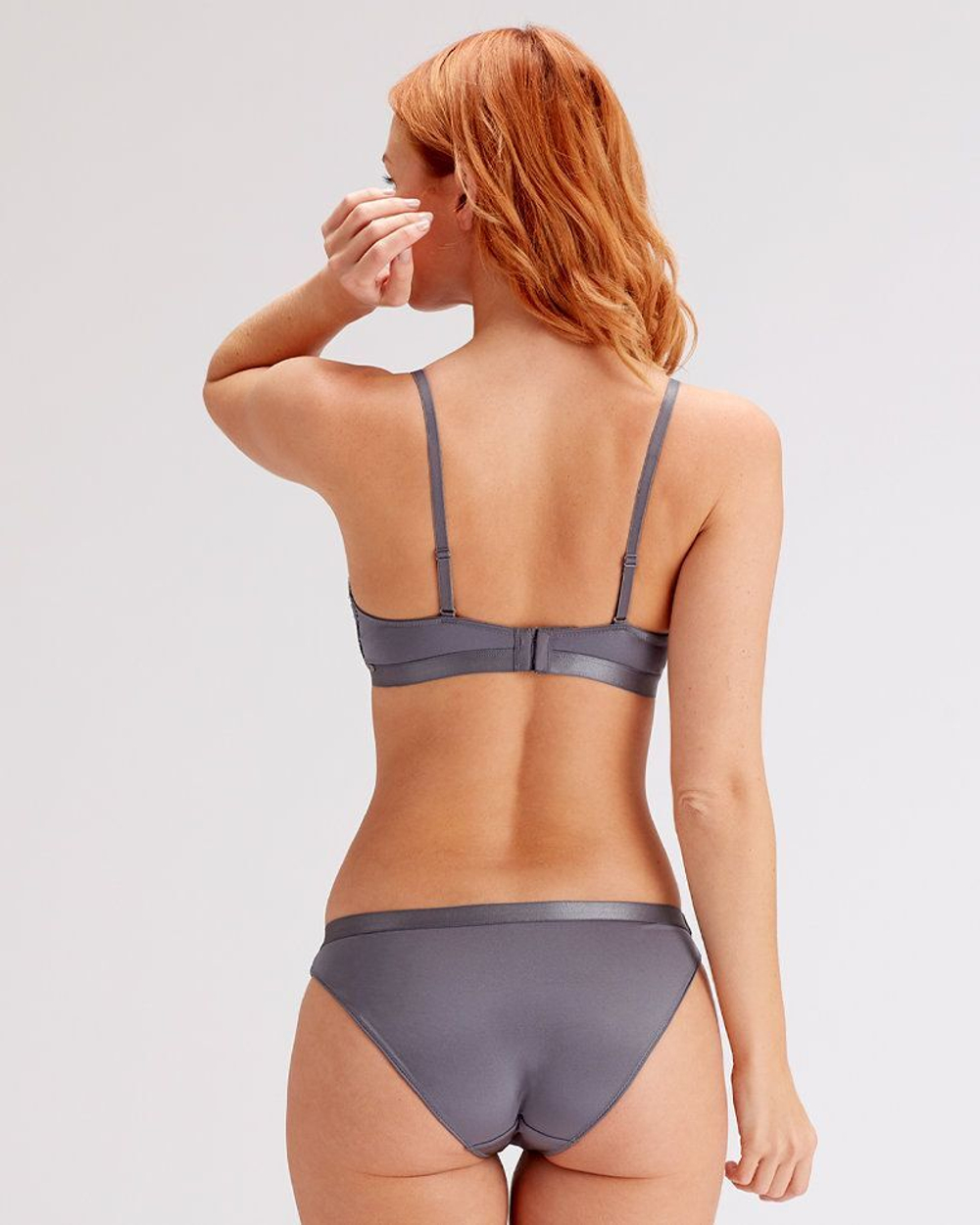 Кружевной бюстгальтер на косточках Botanical Lace (Размер: 34B) (Цвет: серый)