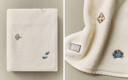 Zara Home Пляжное полотенце из хлопка, слоновая кость