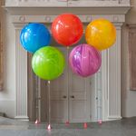 Q Шар 30"/76 см, супер агат оранжевый (БГ-100)