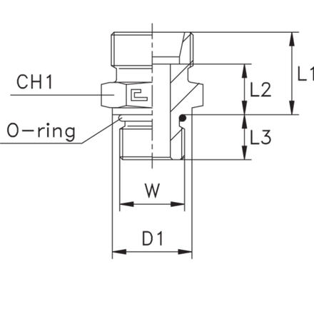 Штуцер FA DL18 UNF 3/4 (корпус)