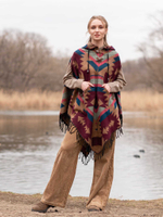 Пончо женское шерстяное с орнаментом