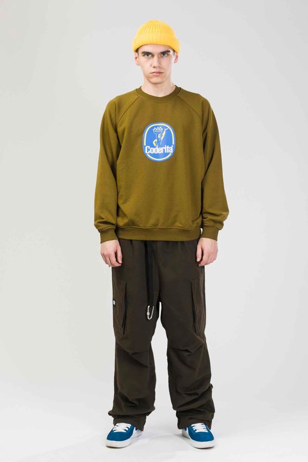 Толстовка крюнек Firm Wide Summer Зеленый Армейский Coderita - фото 2