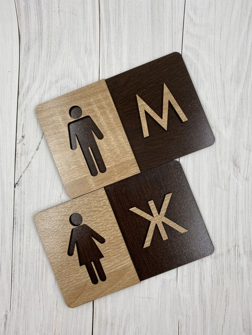 Табличка Туалет объёмная