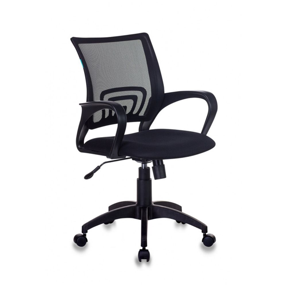 Кресло оператора Бюрократ CH-695N/BLACK, PL, спинка сетка черная TW-01, сиденье ткань черная TW-11, механизм качания (до 150кг)