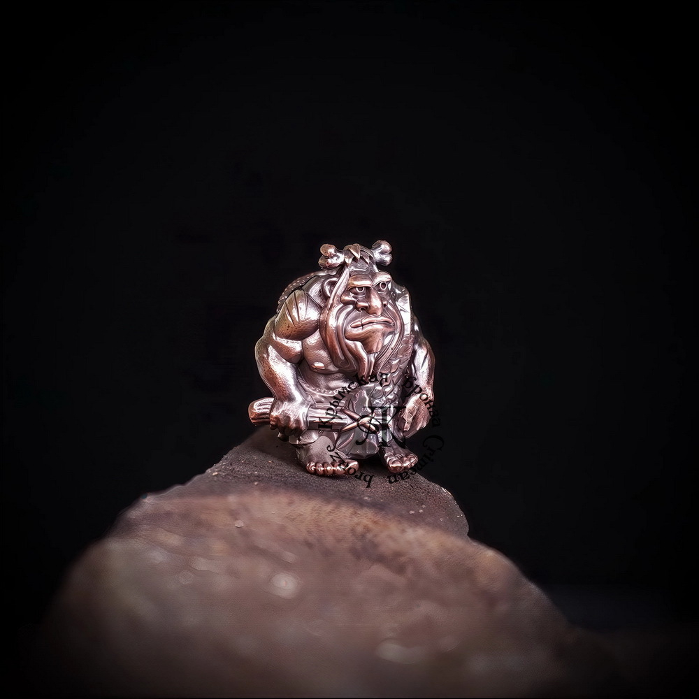 Темлячная бусина "Неандерталец" для ножей , бронза