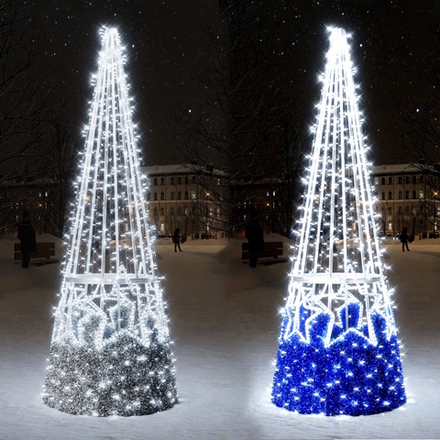 Светодиодная елка-конус "Звездная"