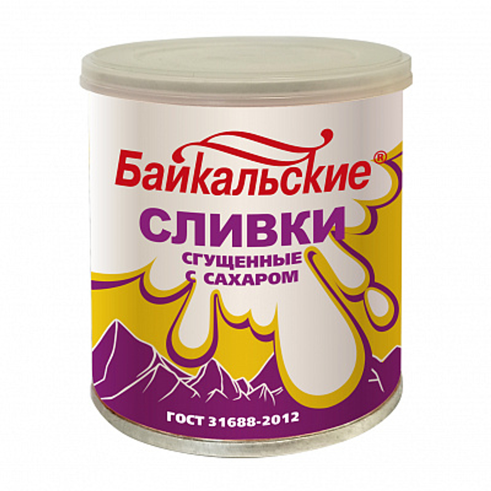 Сливки сгущенные с сахаром Байкальские 19% 360