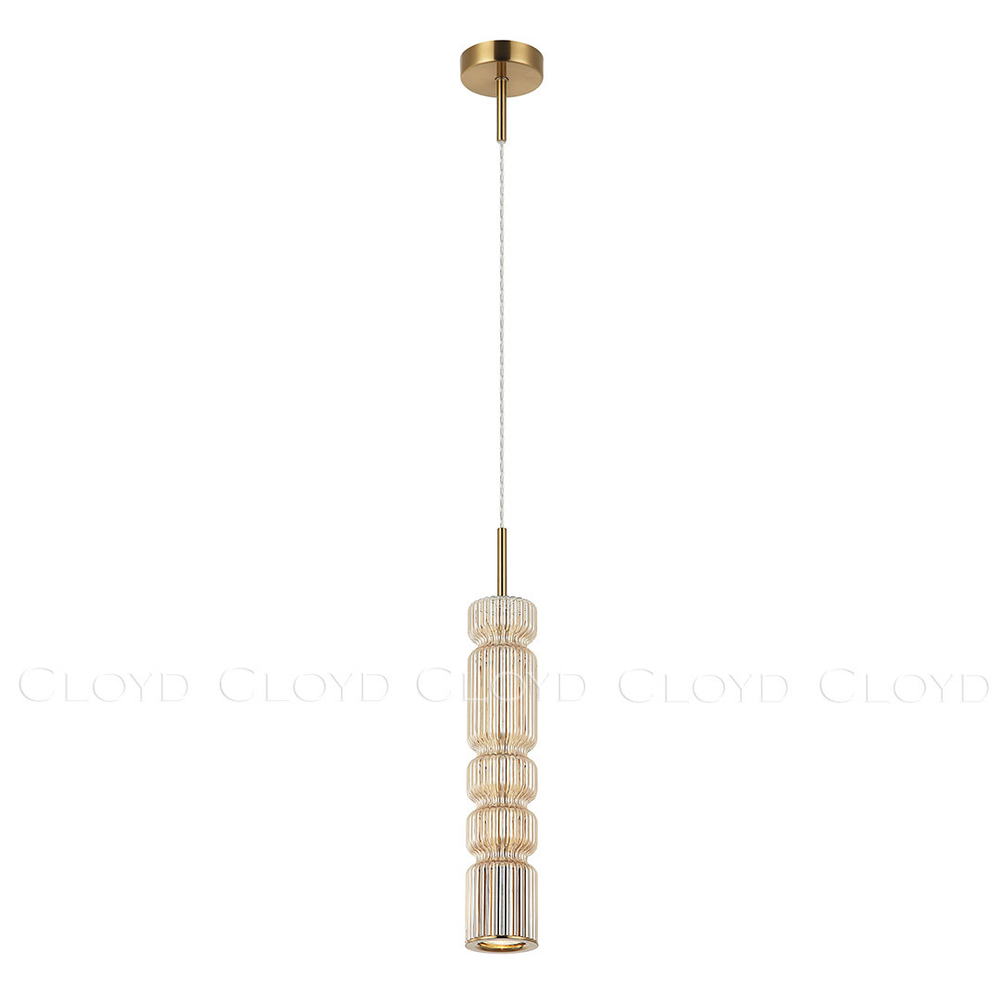 Подвесной светильник Cloyd HOW P1 / выс. 39 см - латунь - шампань (арт.11606)