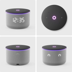 Умная колонка Yandex Станция Мини 3 Про Алиса серый 18W 1.0 BT/Wi-Fi (YNDX-00059GRY)