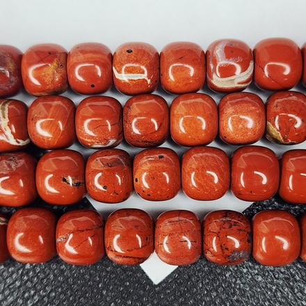 Яшма красная, рондель, бочонок, красивый крупный, р-р 10×9мм, штучно
