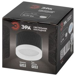 Светильник настенно-потолочный спот ЭРА OL37 BK под GX53 IP20 черный