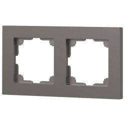 Рамка для розеток и выключателей Intro Accent 6-502-09 на 2 поста, СУ, титан