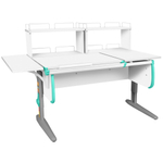 Растущая парта с задними и боковой полками Дэми СУТ 25-02-Б1Д2 (1500×880 мм)