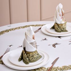 НАБОР САЛФЕТОК ИЗ 2-Х ШТ "ОХОТА" 40Х40СМ, ТВИЛ, 100% ХЛОПОК, ЛИСА