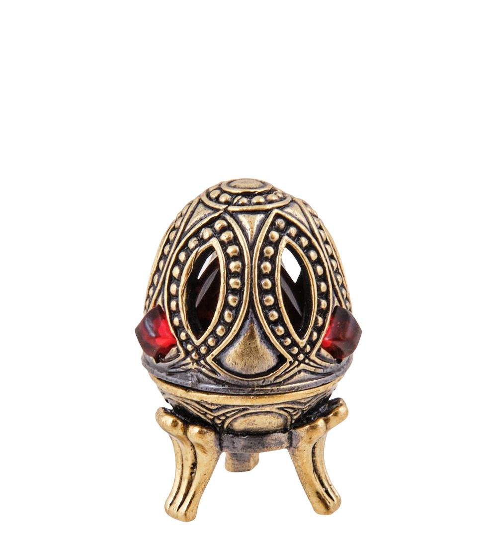 Народные промыслы AM-3789 Шкатулка «Яйцо» (латунь, янтарь)