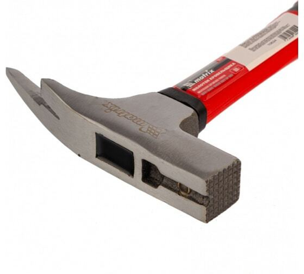 МОЛОТОК КРОВЕЛЬЩИКА MATRIX 600Г ФИБЕРГЛАСОВАЯ ОБРЕЗИНЕННАЯ РУКОЯТКА 10624