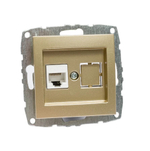 Розетка 2-я MONO ELECTRIC без заземления бронза 500-002305-121