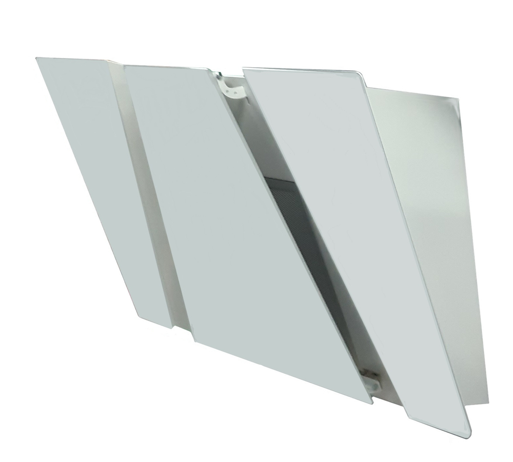 Вытяжка CIARKO SХМ 600 White, белое стекло, галоген, кноп, 600 м3/ч