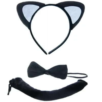 Карнавальный набор (ободок, бантик, хвост) «Котик»