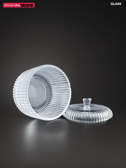 Сахарница из стекла 300 мл. с крышкой