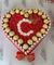 Şokolad səbəti ürək (rocher with rose and kinder)