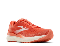 Кроссовки для бега женские Brooks Ghost 16 Оранжево-Белые