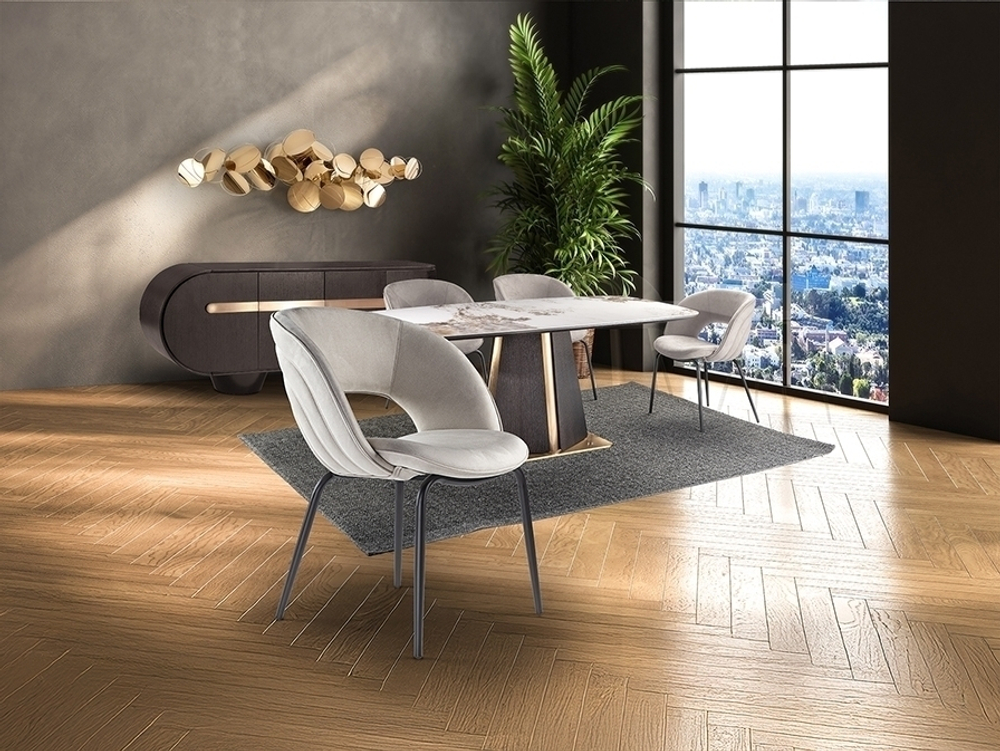 Nim Стул каменно-серый/черный