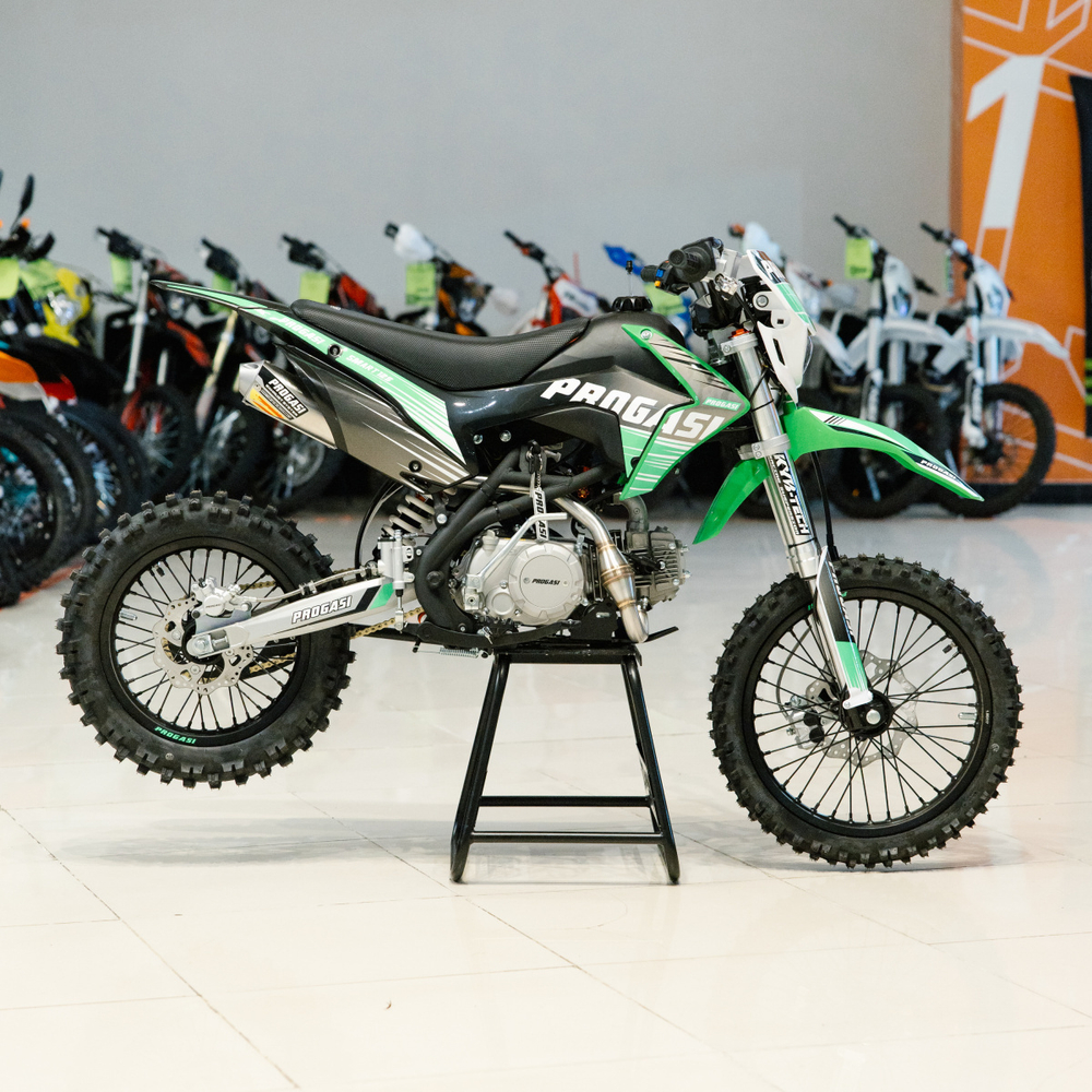 Питбайк PROGASI SMART 5 125CC GREEN 17/14 (Полуавтоматическая КПП)