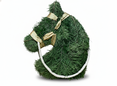 Лошадь 30 см из живой пихты