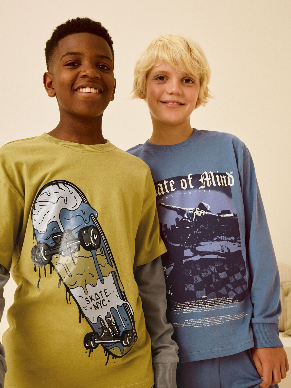 Пижама для мальчика Next B23-237, 2 шт., Синий, Темно-серый, Лимонный