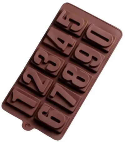 Форма для льда и шоколада Доляна «Цифры», 20×11 см, 10 ячеек