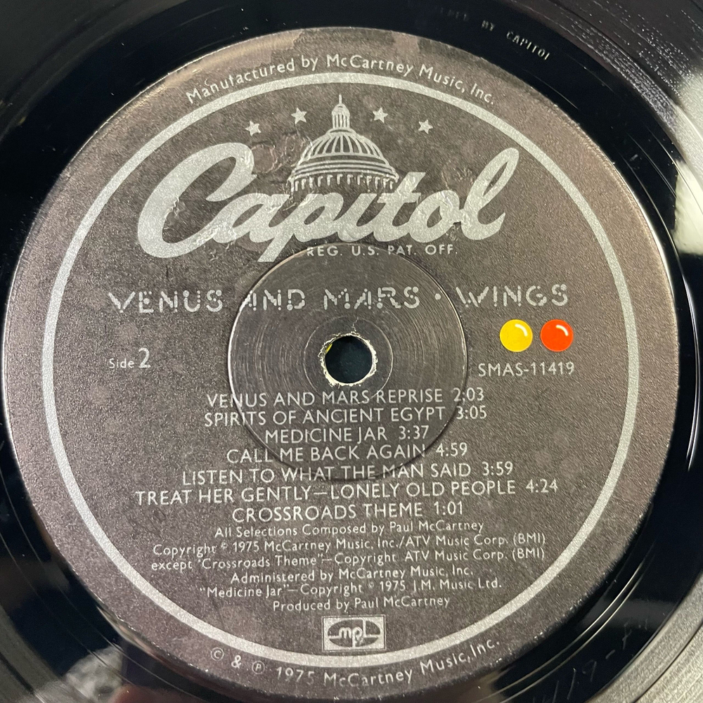 Винтажная виниловая пластинка LP Paul McCartney Wings Venus And Mars (США 1975)