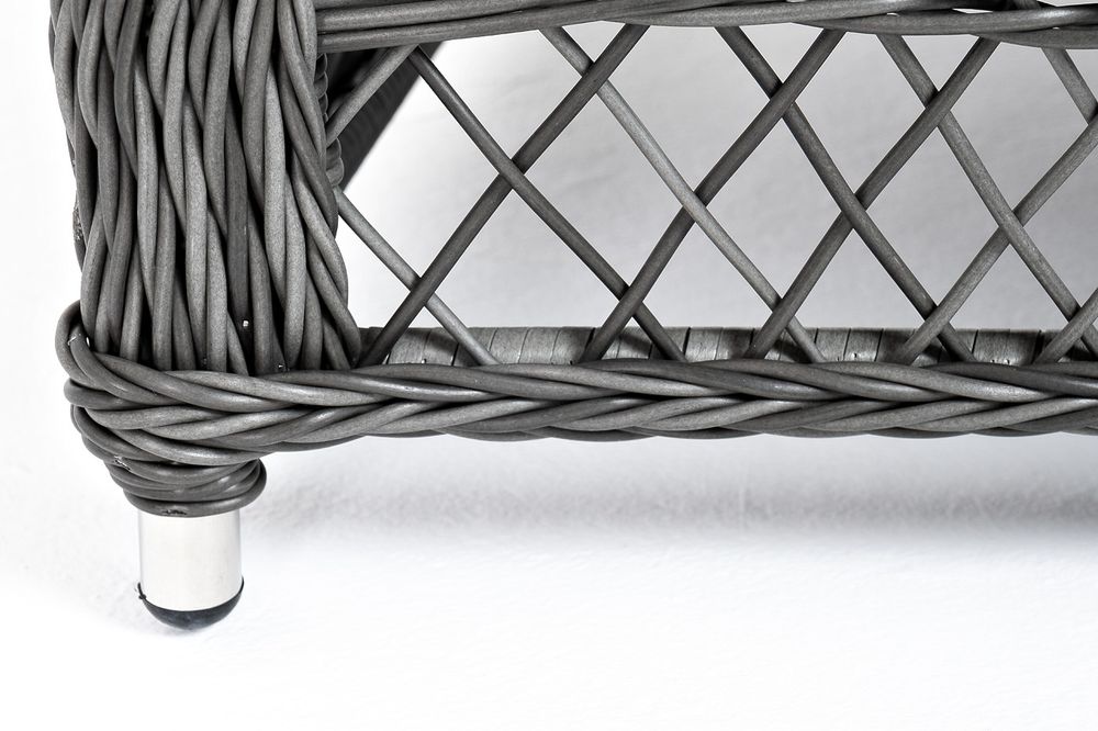 "Гранд Латте" диван трехместный из искусственного ротанга, цвет графит