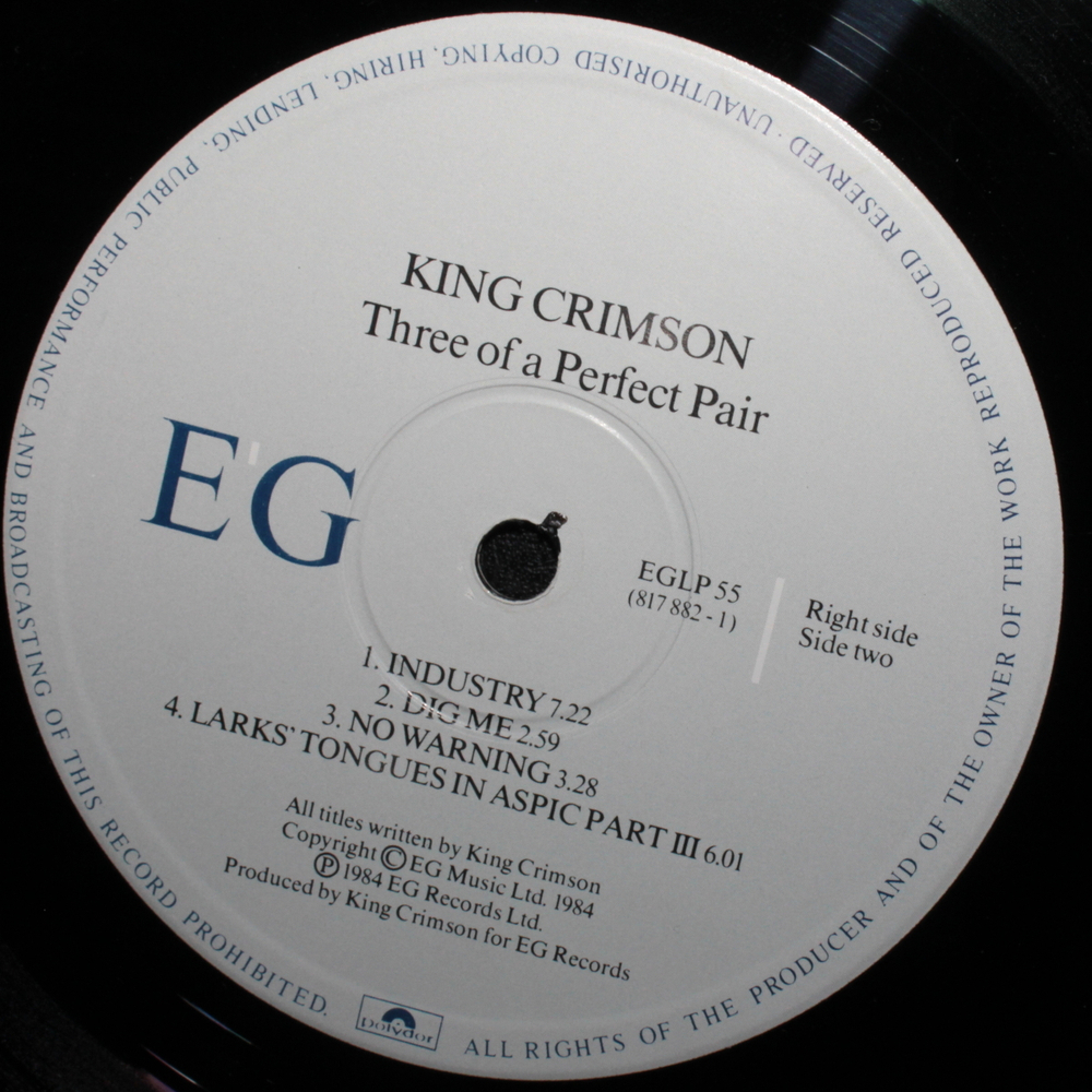King Crimson / Three Of A Perfect Pair (LP)