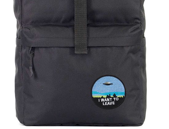 Нашивка термоаппликация на одежду и на рюкзак.I want to leave, НЛО, Космос