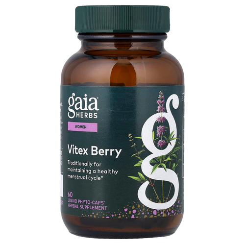 Gaia Herbs, для женщин, ягоды витекса, 60 капсул Phyto-Caps®