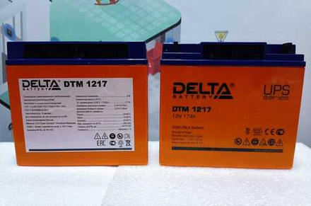 Аккумулятор 1217 Delta DTM, 12В 17 А/ч, вес - 5,7кг