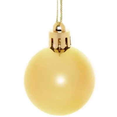 Новогодние шары 4 см (набор 6 шт) «Глянец», золотой