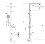 Душевая система Alu+ BD585RO