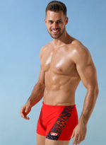 Мужские плавки-боксеры с оригинальной брендированной вставкой (Размер: XL) (Цвет: черный)